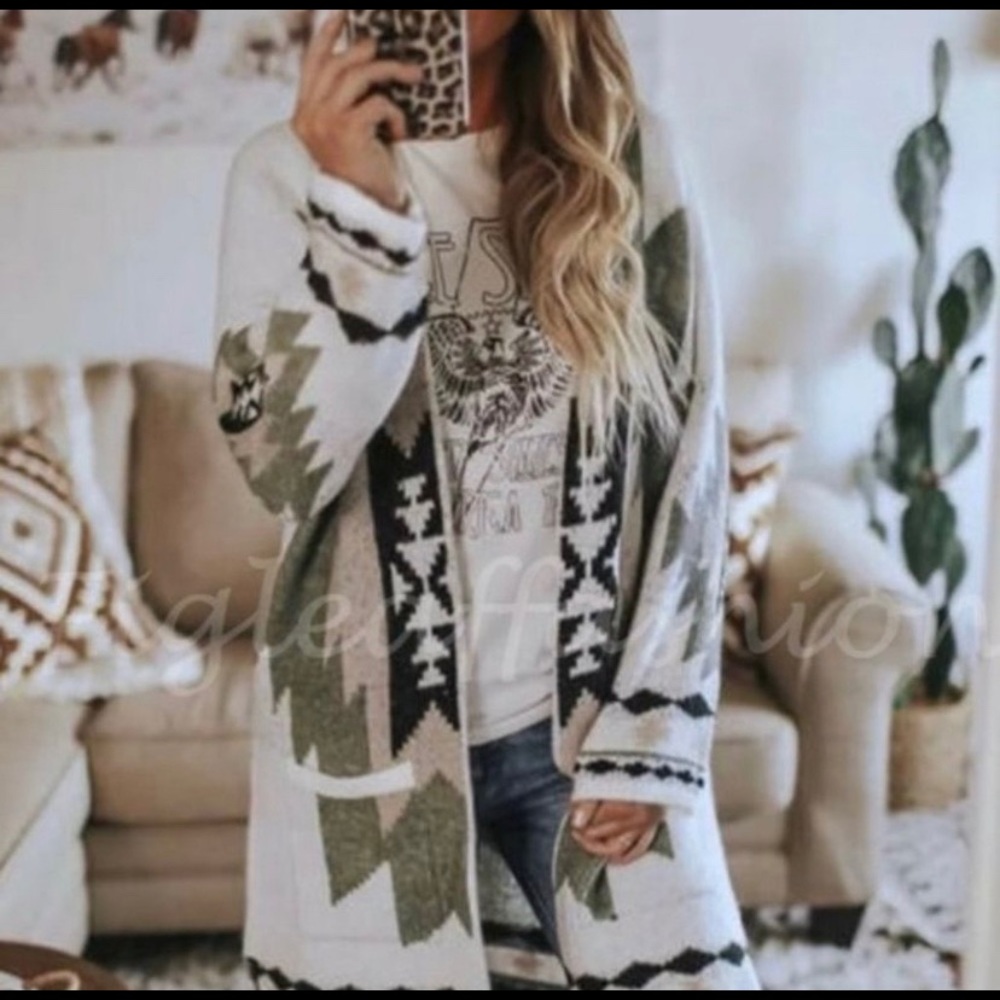 Cowichan Blanket Cardigan Sweater